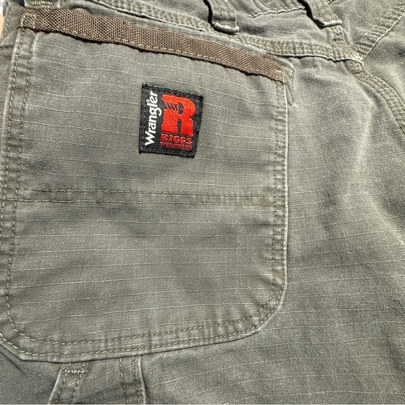 Wrangler x Riggs Workwear Ripstop Carpenter Pants Size 36 x 33 Green Cotton Work - Picture 5 of 12